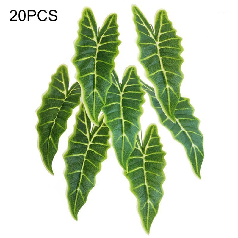 

20 Pcs/set Artificial Leaf DIY Simulation Plant Wall Green Fern Leaf Wdding Party Guide Wall Decoration Office Green Plant Decor1