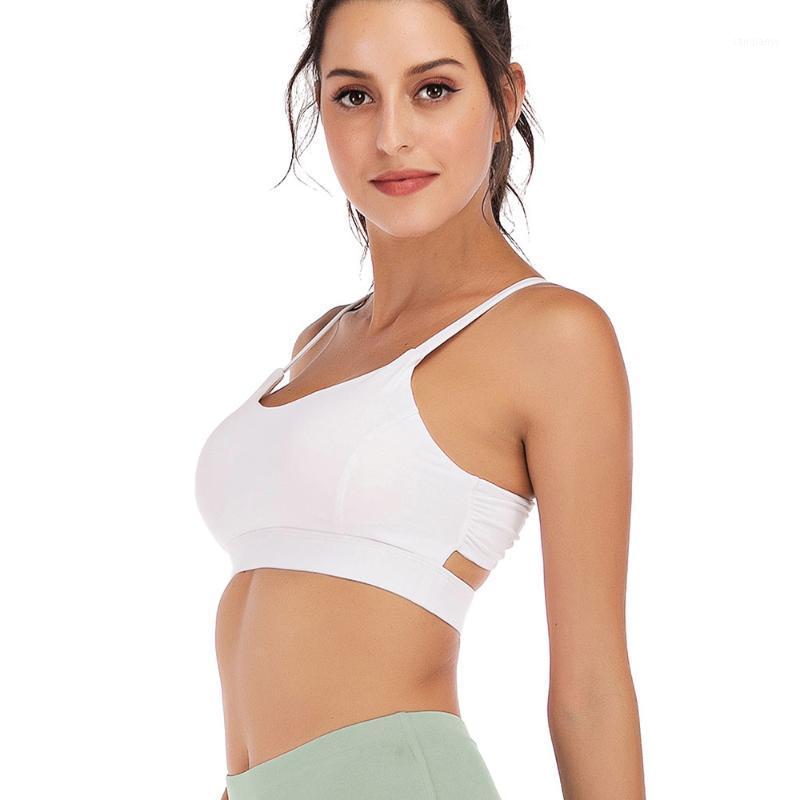 

Women Yoga Sport Bra Female Straps Sports Bras High Impact Support Shockproof Sexy Sports Bras Breathable Gym Bra1, Black