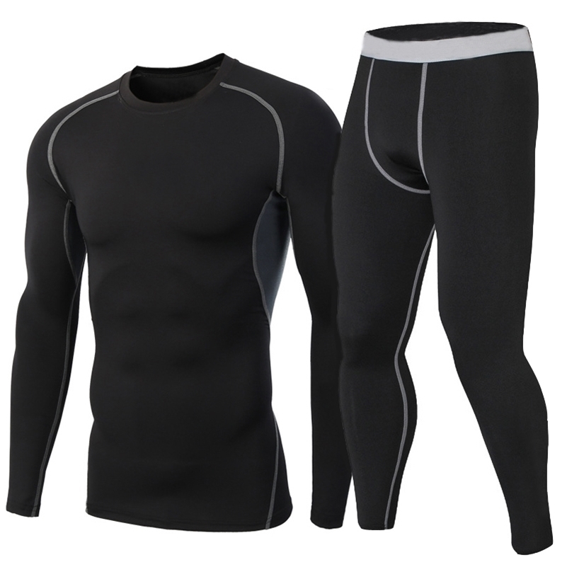 

New Thermal Underwear Set Men Women Warm Men's Long Johns Quick Dry Cueca Garrafa Termica Compression Underwear Ropa Lucky John 201113, As picture