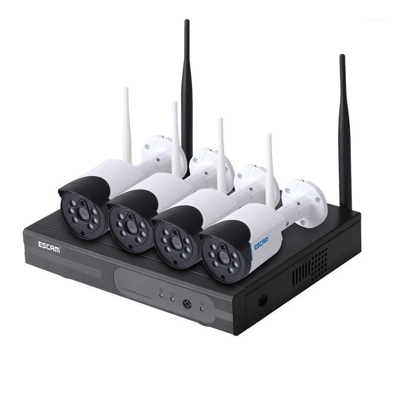 

ESCAM WNK404 4CH 720P Outdoor IR Video Wireless Surveillance Security IP Camera CCTV NVR System Kit1