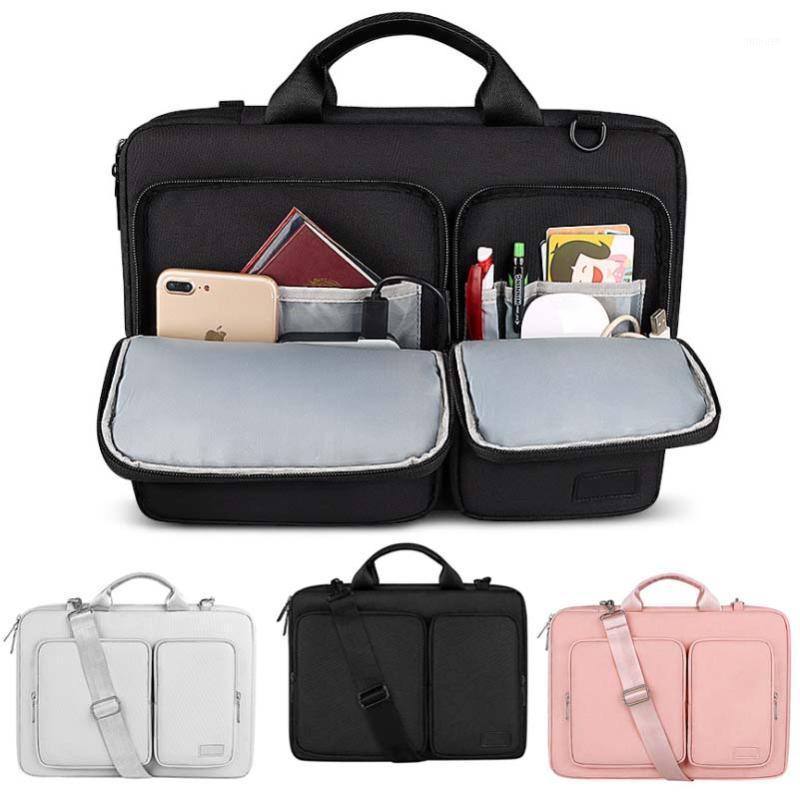 

Waterproof Laptop Bag 13.3 14.1 15.6 inch Notebook Bag Women Men Shoulder Handbag Briefcase For Documents Protect Cover1, Pink13