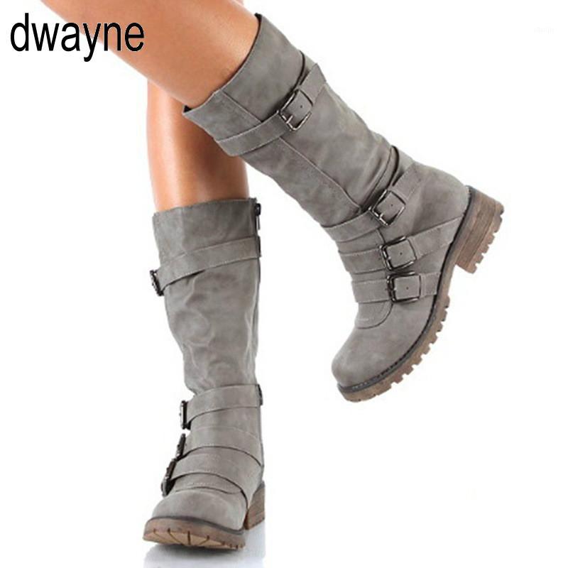 

2020 New Fashion Women Leather Suede Wedge Mid Calf Spring Sexy Round Toe Thigh High Winter Boots Buckle Zapatos De Mujer Botas81, Black