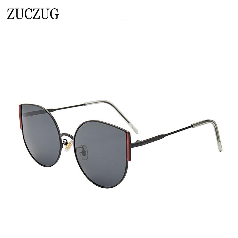 

Sunglasses ZUCZUG Brand Design Cat Eye Women Pink Yellow Lens Oversized Frame Sun Glasses Female Trend Cateye Eyewear UV400