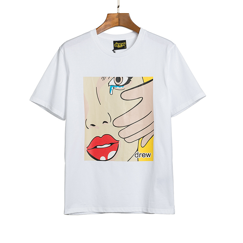 

Drew House Top New Arrival 2021#-2041# Quality Clothing Men's Sleeve T-Shirts Tees Short Print Women S-XL HS009D SS21 Egphd, Black