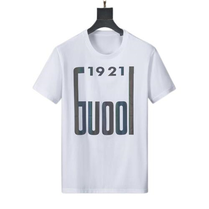 Célèbre hommes haute t-shirt lettre impression col rond à manches courtes noir blanc mode hommes femmes haute qualité t-shirts #98652