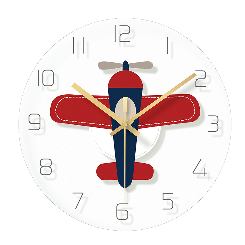 

CARTOON WALL CLOCK CUTE CHILDREN'S ROOM CLOCK BEDROOM SIMPLE CREATIVE SUPER SILENT PERSONALITY WALL MODERN DESIGN 60ZB989