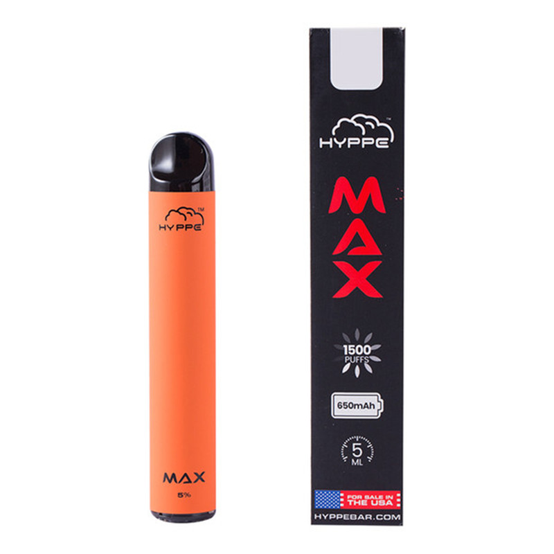 

Hyppe Max Disposable Vape Pen Kit 1500 Puffs 5% 650mAh battery 5ML capacity longer vape Vs puff bars max puff plus hyppe DHL