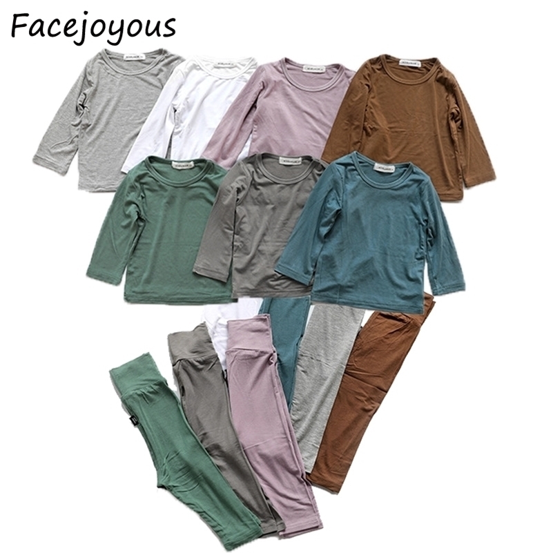 

Children Pajamas Clothing Sets Boys Cotton Sleepwear Christmas Pijamas Suit Kids Girls Long Sleeve Tops+pants 2pcs Set Outfits 201031, Gray