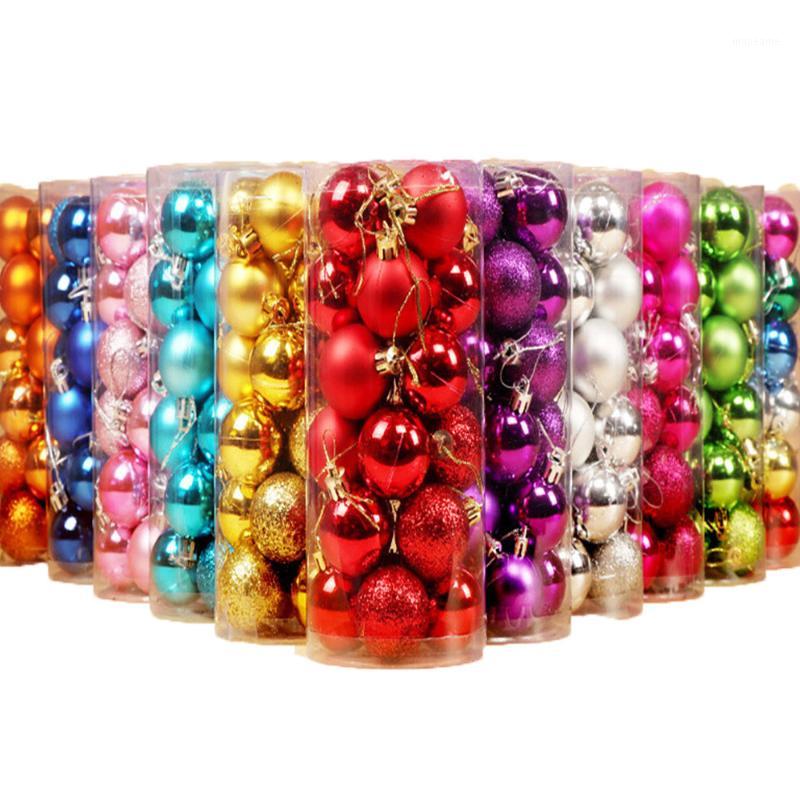 

24PCS Christmas Ball Ornaments Xmas Tree Decoration 30mm Christmas Tree Ball Hanging Home Party Ornament Decor Dropshiping1