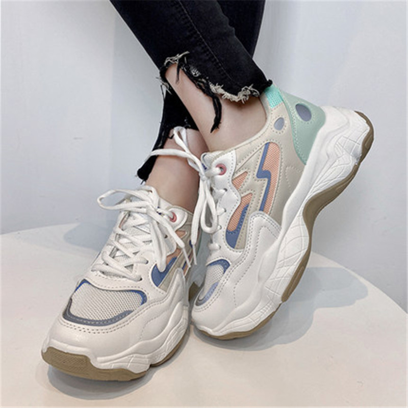 

2021 New Springtime Newer in Chunky Fashion Colors Mixed Vulcanized Shoes Chaussures Women's M540