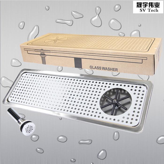 

Glass Rinser Drip Tray Stainless Steel Countertop/Steaming pitcher rinse/glass rinser /cup washer long glass1