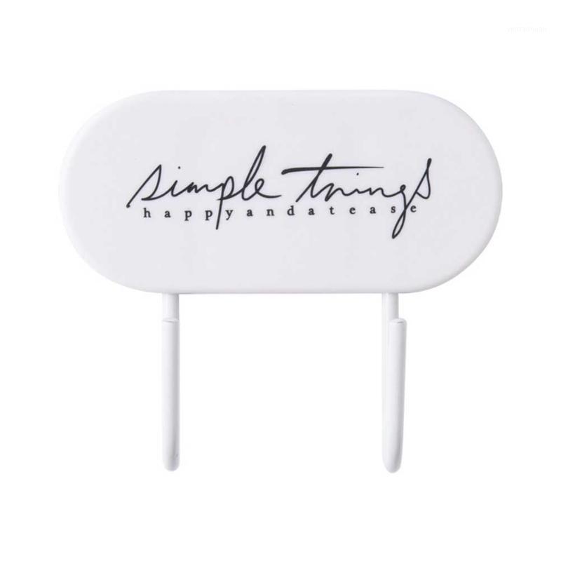 

Bathroom Dual Hanger Kitchen Decorations ABS Easy Install Organizer Hook Hats Punch Free Clothes Coat Rack Home Towels1