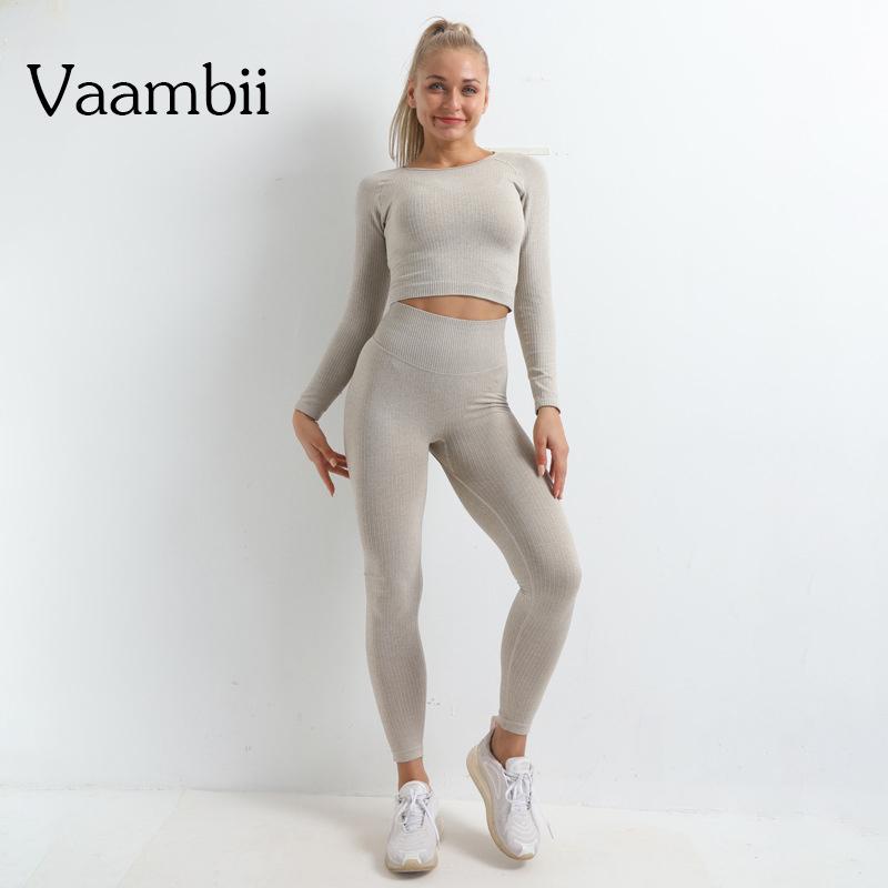 

Women' T-shirts Yoga Pants Plus Size Ladies Clothing 2 Piece Seamless Set Tracksuit 2021 Sports Female Women Sport Clothes, Pink