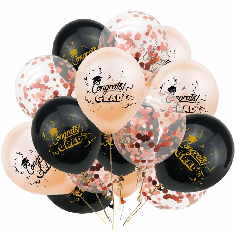 

15pcs Graduation Season Balloon Congratulations Graduation Party Decoration Birthday Balloons Set Air Wedding Favors 75D