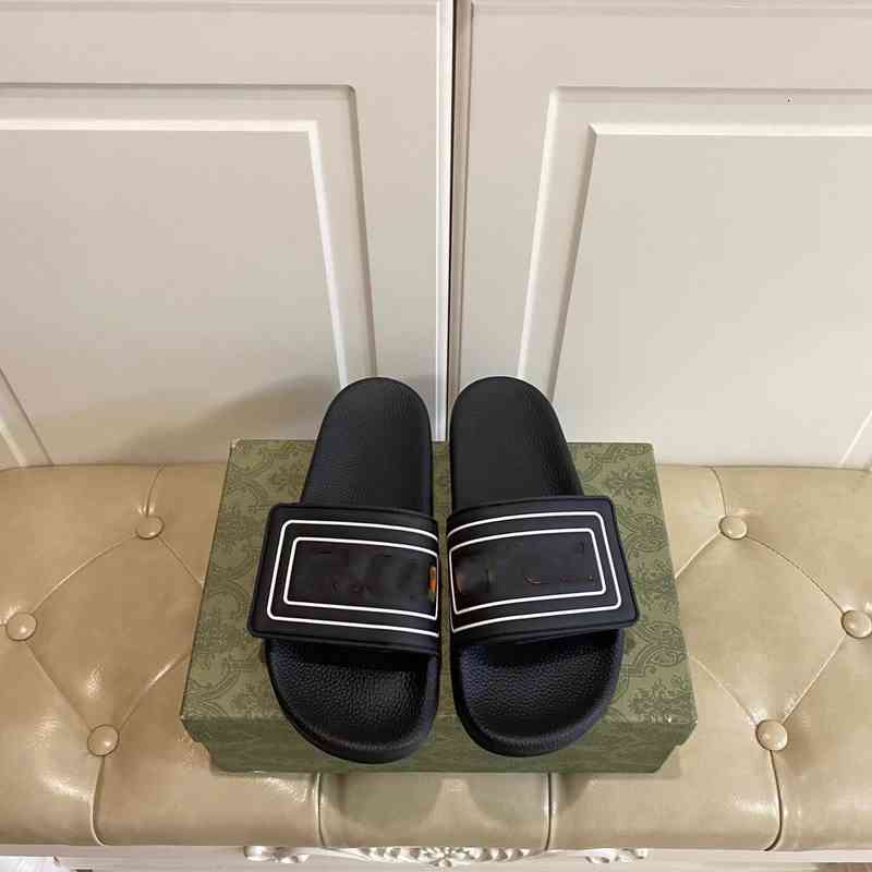 

Slippers box men With women fashion designer slippers luxury shoes summer flat slipper trendy leather rubber sandal mens beach slide 35-46 AVGB, 1# shoe box