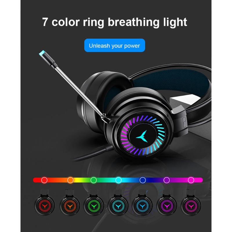

G58 3.5mm Gaming Headset w/Mic LED Light Headphones For One PS4 PC Laptop, Black