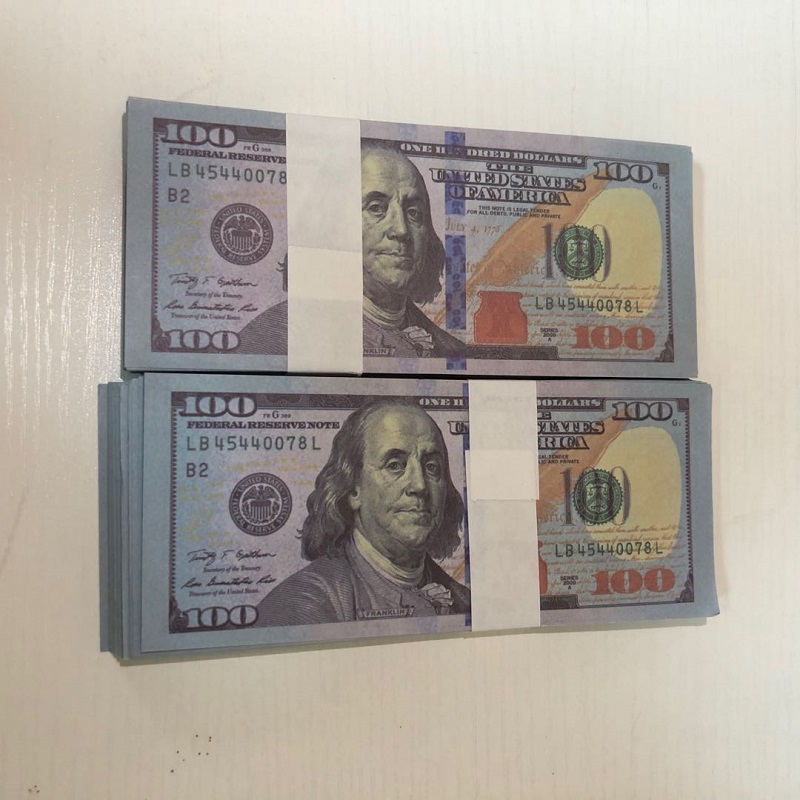 

High Props Money 100 Pieces/package Bar Wholesale Quality American Hhimm Paper Free Currency 100-1 Paper Atmosphere Props Shipping Doll Vwff