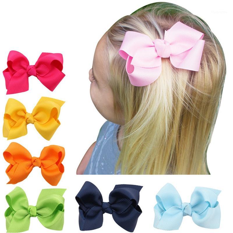 

20Pcs/Bag Baby Girls Kids Hair Bow Hairpin Alligator Bowknot Ribbon Clip Grosgrain Cute1, As pic