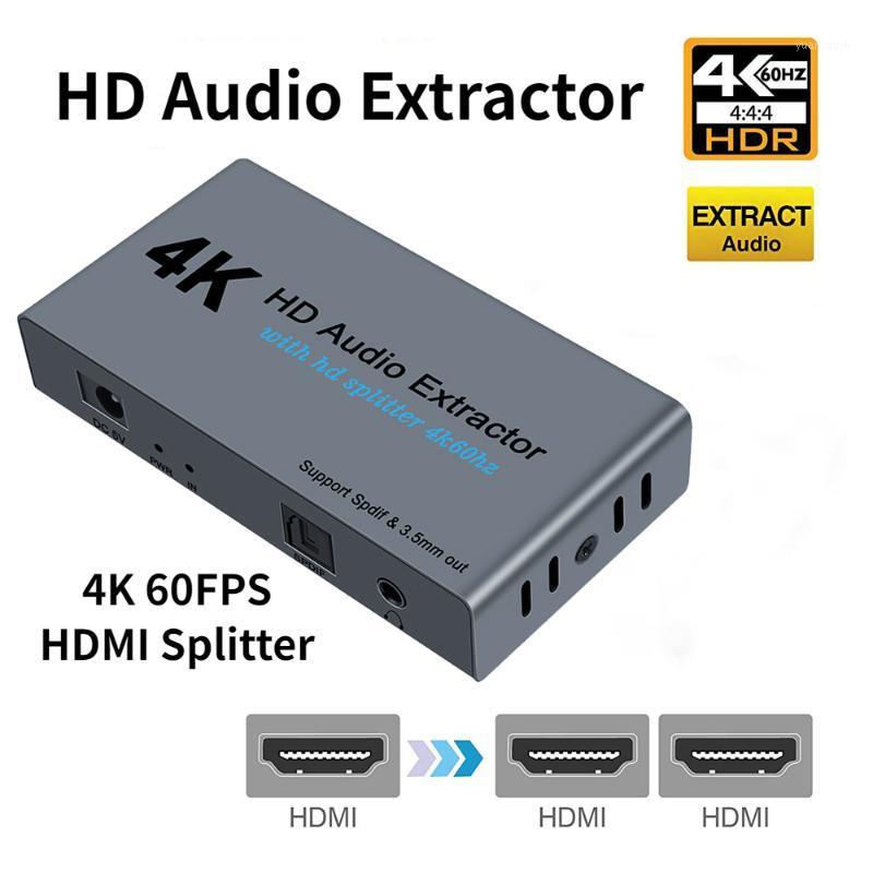 

Audio Extractor with Optical Toslink ( SPDIF) and 3.5 mm AUX Stereo Audio Converter 4K 60Hz 1.4 Splitter 1 IN 2 OUT1