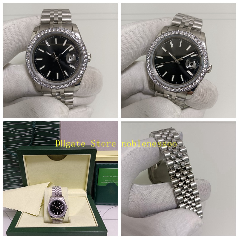 

20 Style Real Photo Unisex Watch With Original Box Men Women's 36mm 126284 126283 126284 Diamond Bezel Black Dial 126234 Champagne Gold Automatic Watches, 08