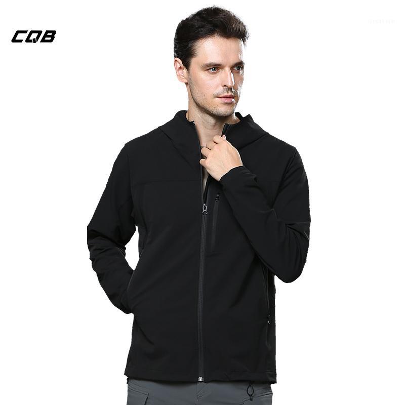 

CQB Outdoor Sports Camping Hiking Tactical Men' Softshell Jacket Water Repellent Hunting Clothes Leisure High Elastic Thin Coat1, Black