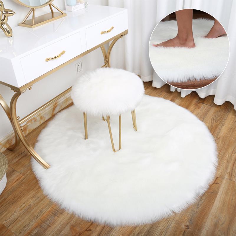 

Artificial Sheepskin Rug Chair Cover Bedroom Mat Artificial Wool Warm Hairy Carpet Seat Textil Fur Area Rugs