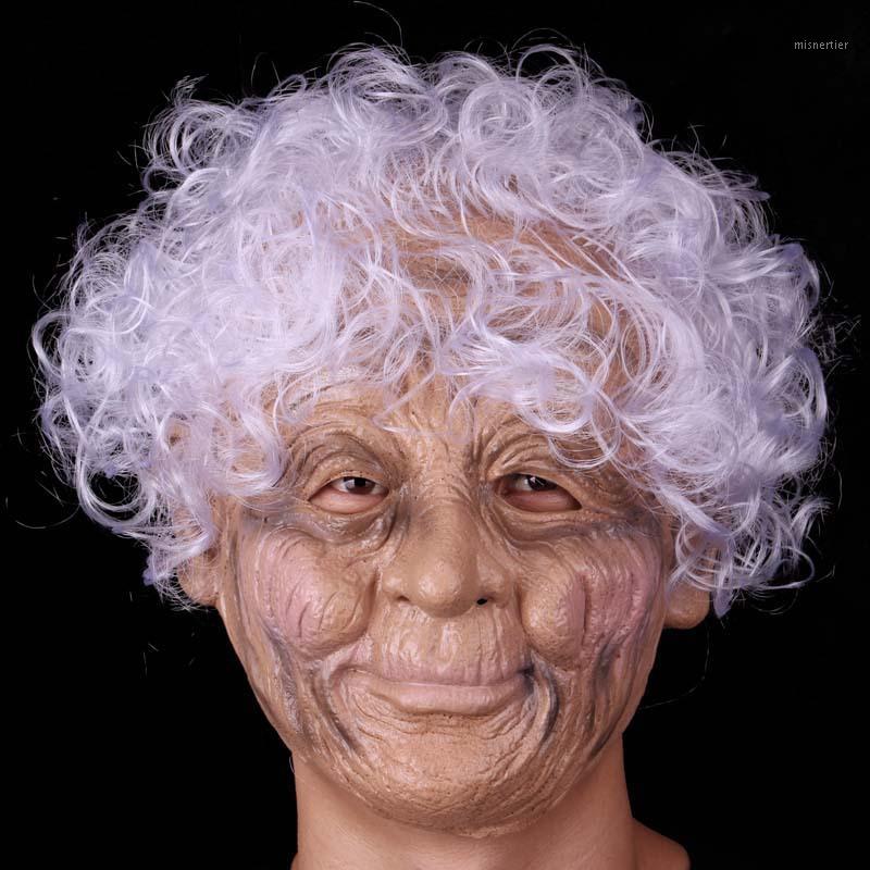 

Latex Granny Mask Stunning Old Lady Masks Full Front Face Mask Weathered Costume Halloween Grandma1