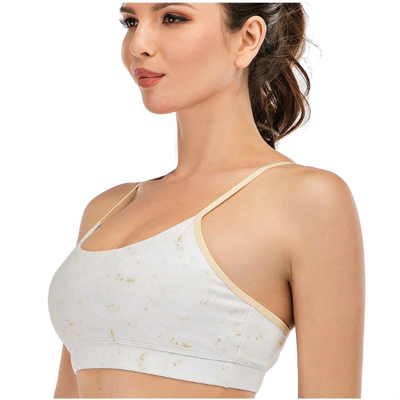 

Breathable Sports Top Underwear Yoga Bra Women Seamless Padded Sports Bra Fitness Running Gym Push Up For S/M/L, White