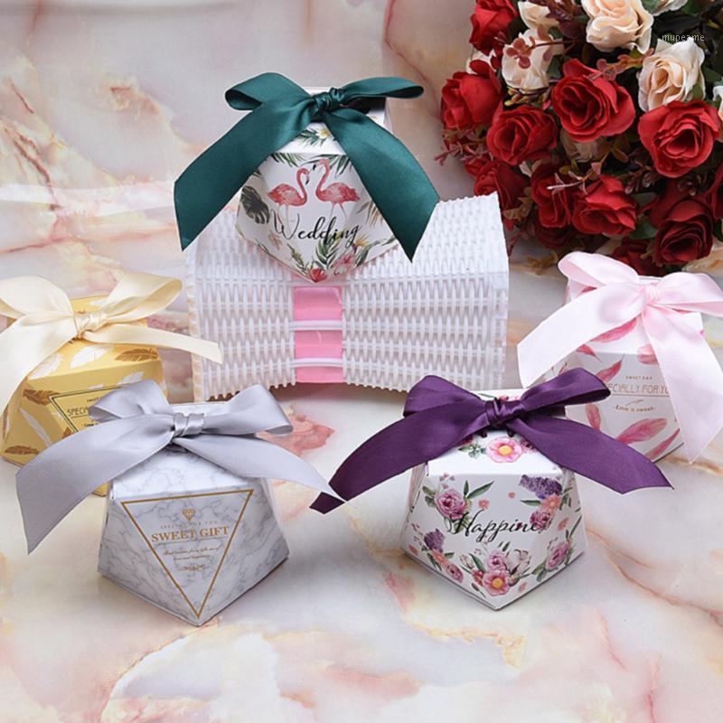 

50Pcs Of Colored Wedding Wedding Gift Boxes And Bags Dessert Gifts Candy Boxes Birthday Guests Activities Party Supplies1