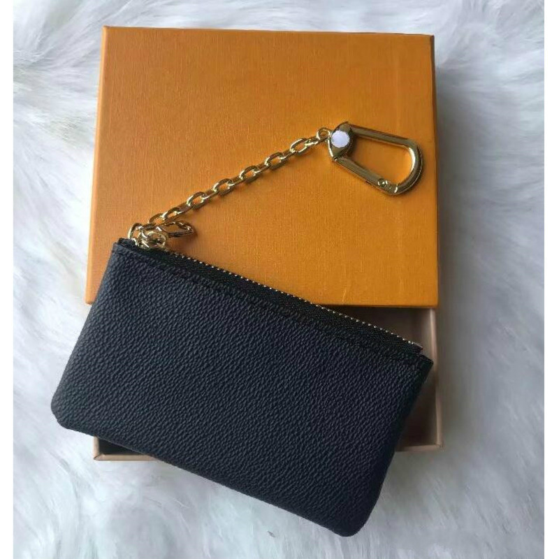 

Key Pouch 5 color Damier leather holds Coin Purses fashion classical women key holder coin purse small leather Key Wallets high quality, Red;black