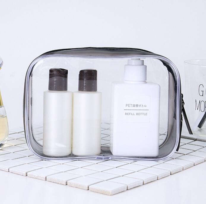 

50pcs Cosmetic Bag Women PVC Transparent Waterproof Multifunctional Travel Makeup bags, Clear