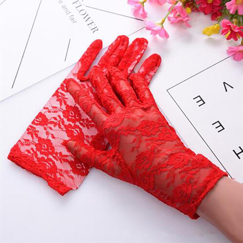 

New Arrivial Party Sexy Dressy Gloves Women Lady Lace Mittens Accessories Sunscreen Summer Full Finger Girls Lace Fashion Gloves