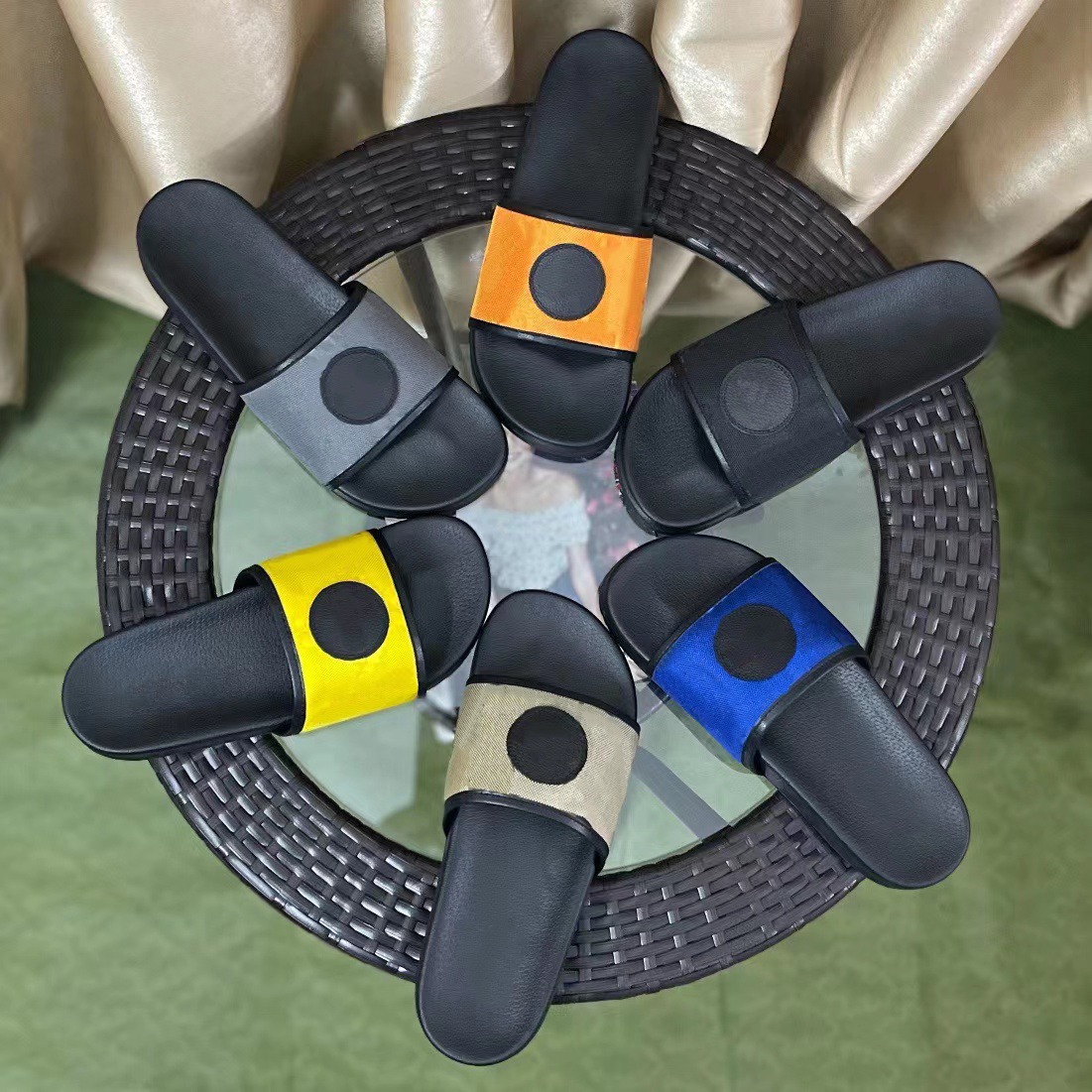 

2022 Fashion Slippers Slide Summer Top Quality Wide Flat Sandals Flip Flop Orinigal Slipper Size 35-46 With Box, More colors