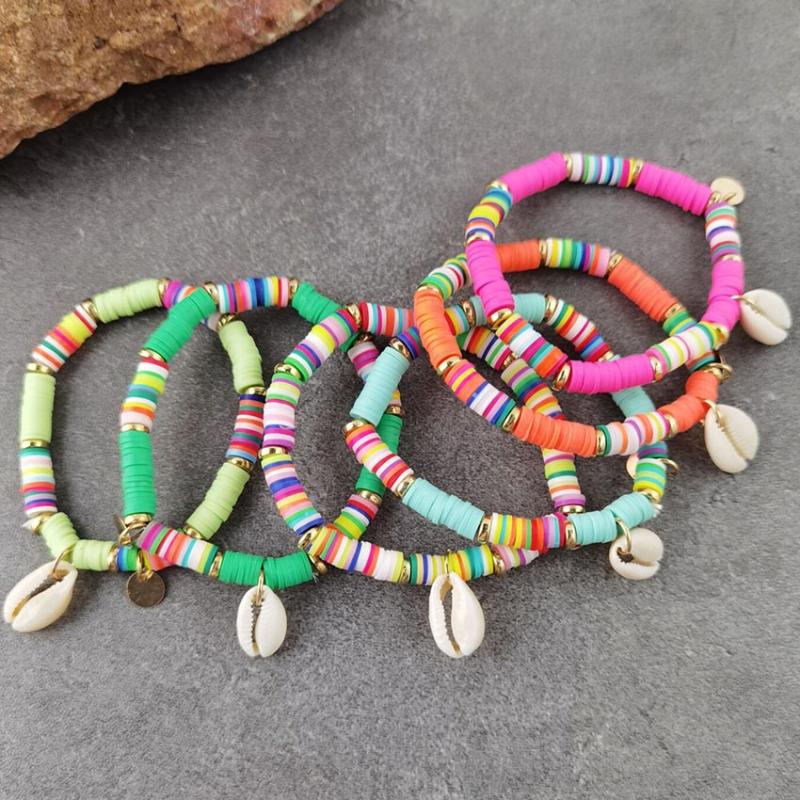 

Summer Jewelry Bracelet Boho Polymer Clay Beads Bracelet for women Friendship Handmade Gift For Girl
