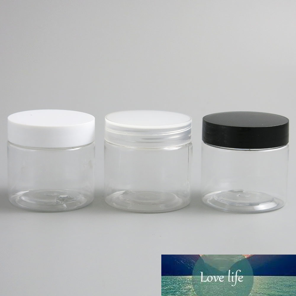 

30pcs Empty Clear Plastic Round Cream Lotion Jar Bottle with Black White Lids Screw Cap 60g 60ml 2oz Cosmetic Sample Containers