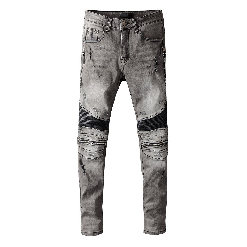 

Clothing Jeans Men Women T Shirts Panther Print Army Green Destroyed Mens Slim Denim Straight Biker Skinny Pants 7VTB, 643