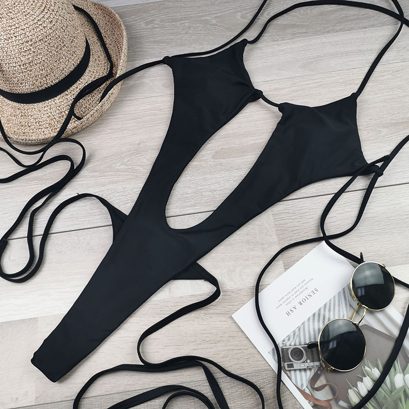 Buy Best And Latest BRAND 2020 Extreme High Leg One Piece Swimsuit Tie