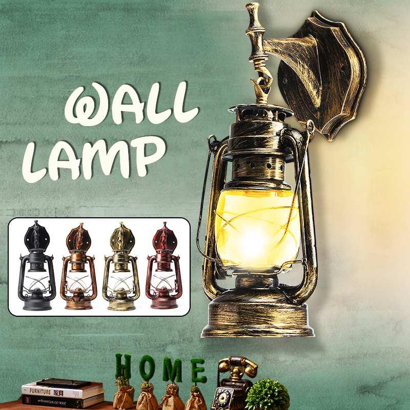 

E27 European Retro LED Wall Lamp Vintage Kerosene Lamps Light Fixture For Bar Coffee Shop Bathroom Sconce pendant lights