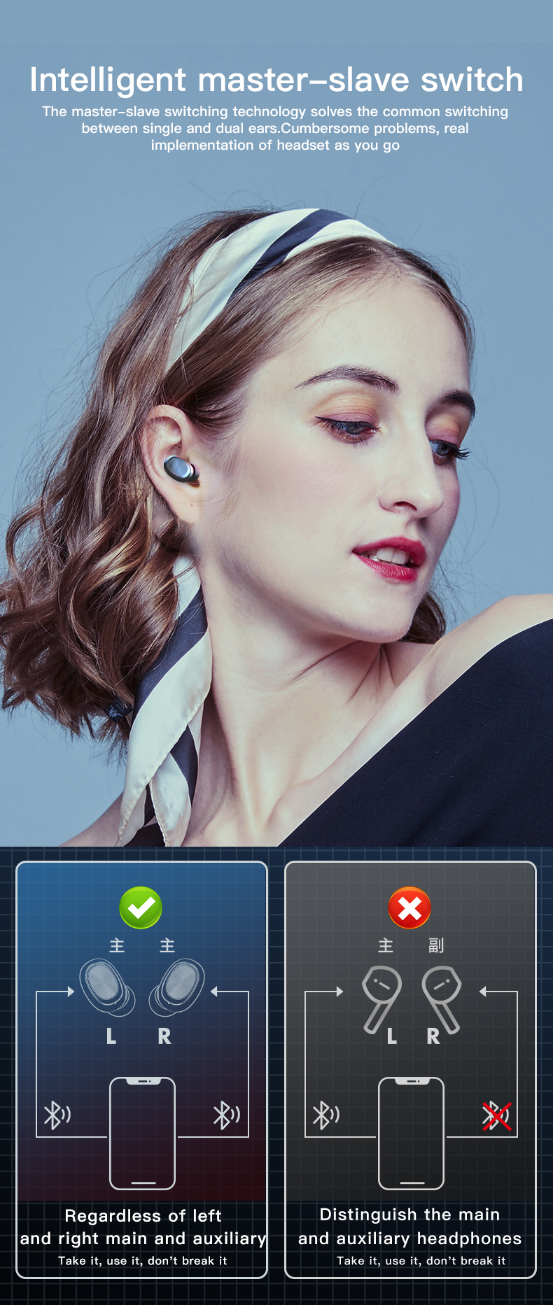 Wireless Earphones Sports Bluetooth 5.1 Earphones Led Display 9D Hifi