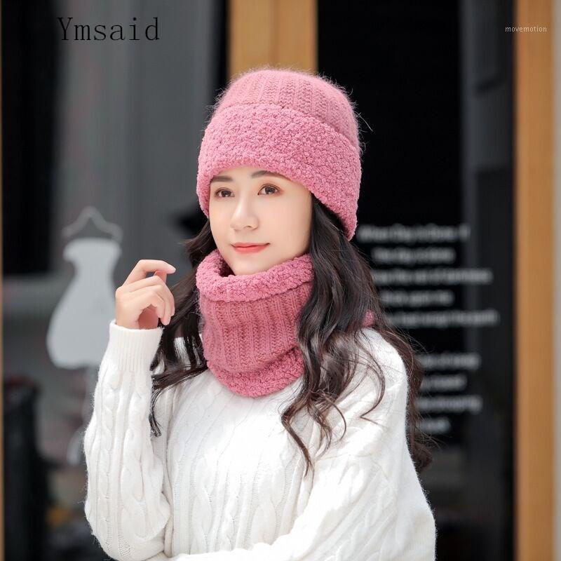 

Women Fleece Lined Warm Hat Thick wool blend Knitted Cap Scarf Set High Quality Winter Ski Cap Ladies Skullies Beanies Bonnet1, Beige