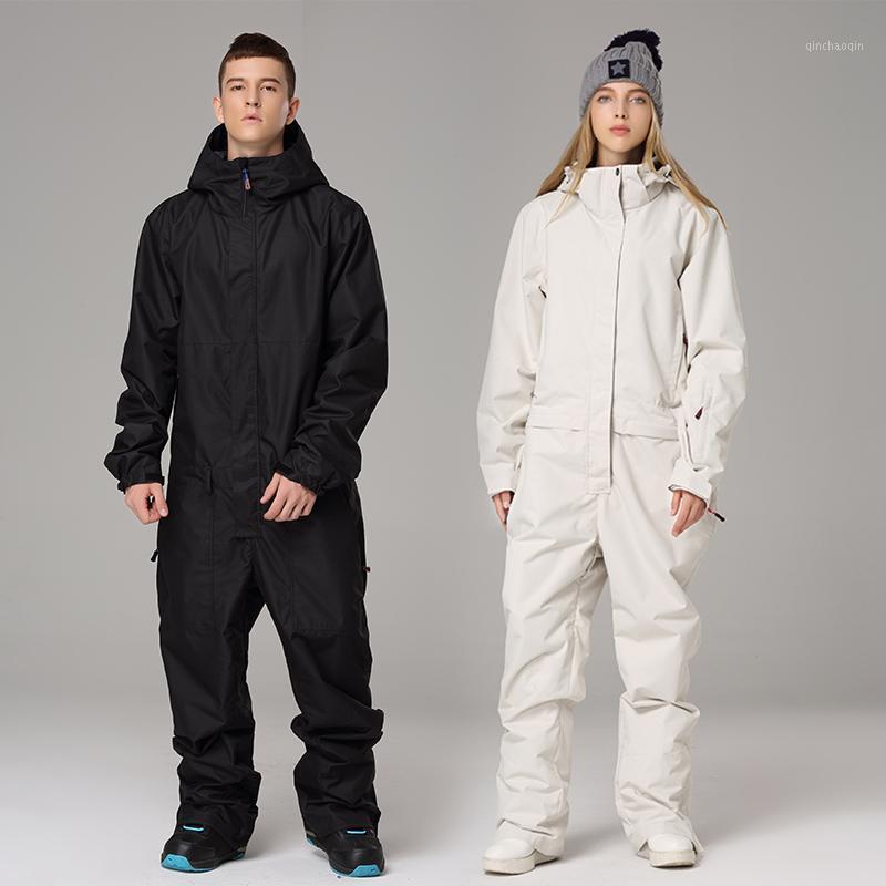 

New Jumpsuit Snowboard Waterproof Outerwear High Quality Mountain Snow Men And Women Skiing Jackets +Pants Outdoor Ski Suits1, Men in black