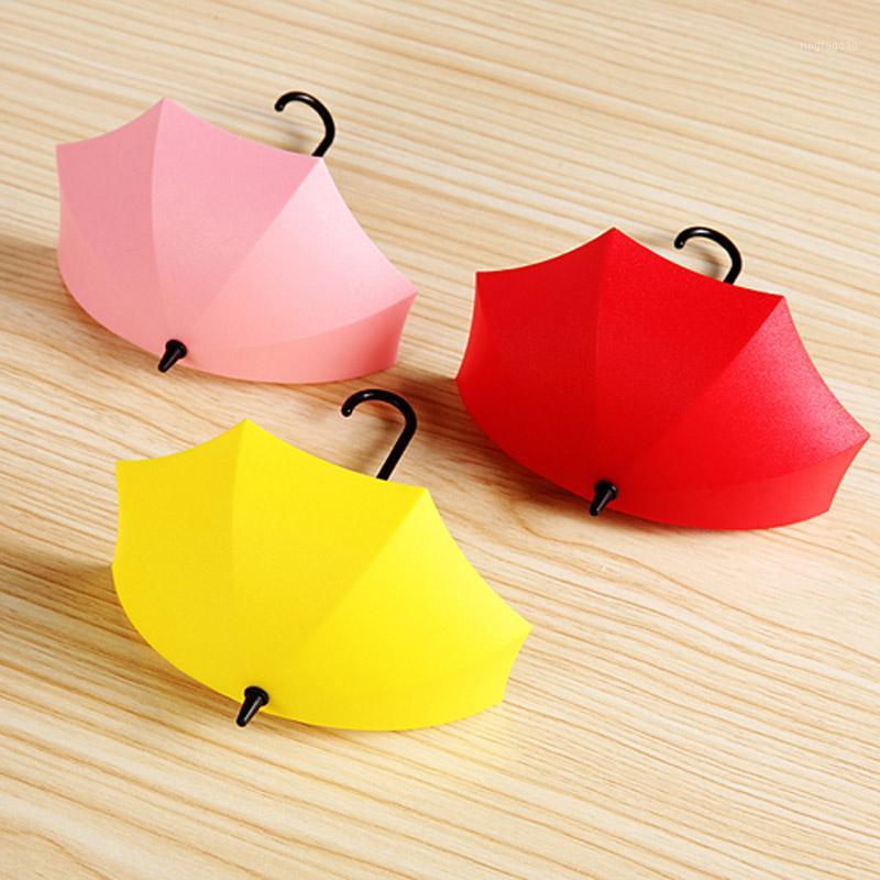 

3PCs Creative Umbrella Shape Wall Mount Hook Key Holder Storage Stand Hanging Hooks For Bathroom Kitchen Door MU1