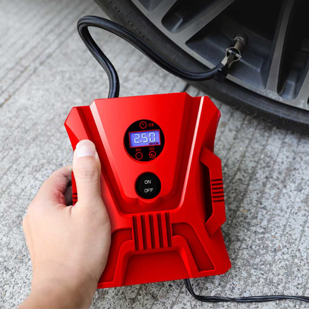 

Digital Tire Inflator Pump DC 12 Volt Car Portable Air Compressor Pump 40 PSI 8A Auto Aire for Car Motorcycle LED Light