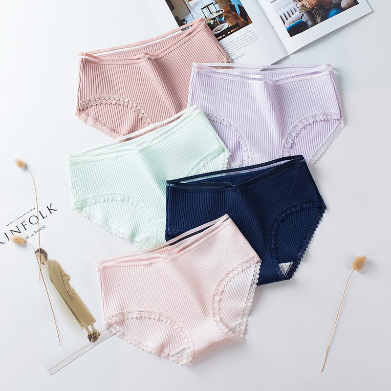 

3 Pcs Panties for Woman Underwear Sexy Lace Breathable Soft Lingerie Female Briefs Panty Sexy Cotton Women's Underpants L-XXL, Set24