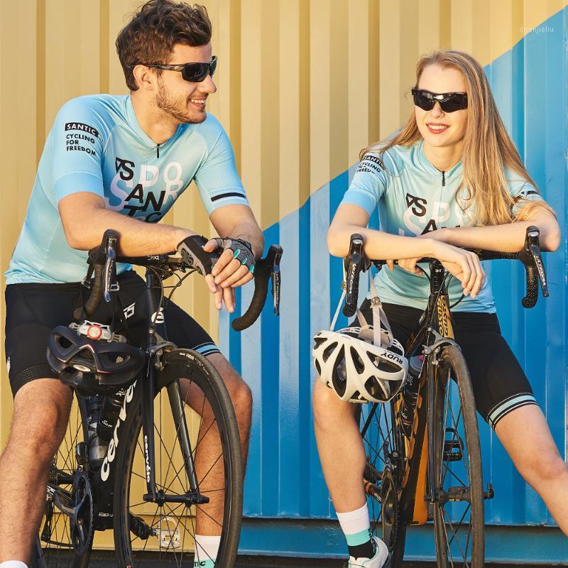 

Santic Cycling Jersey Short Sleeve Race Fit Bike Jersey Shirt MTB Jerseys Cycling Team Shirt Couple Models Asian size9C021421, Asian size-9c02142p