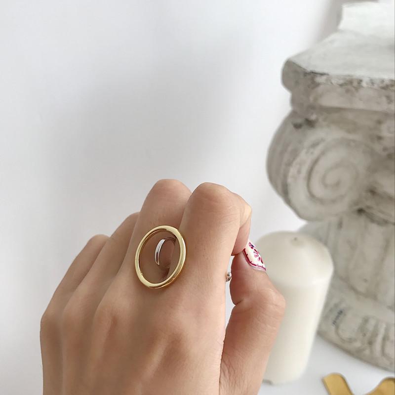 

Cluster Rings 100% 925 Sterling Silver Trendy Fashion Invisible Design Creative Fun Personality Ring Jewelry For Ladies, Golden;silver