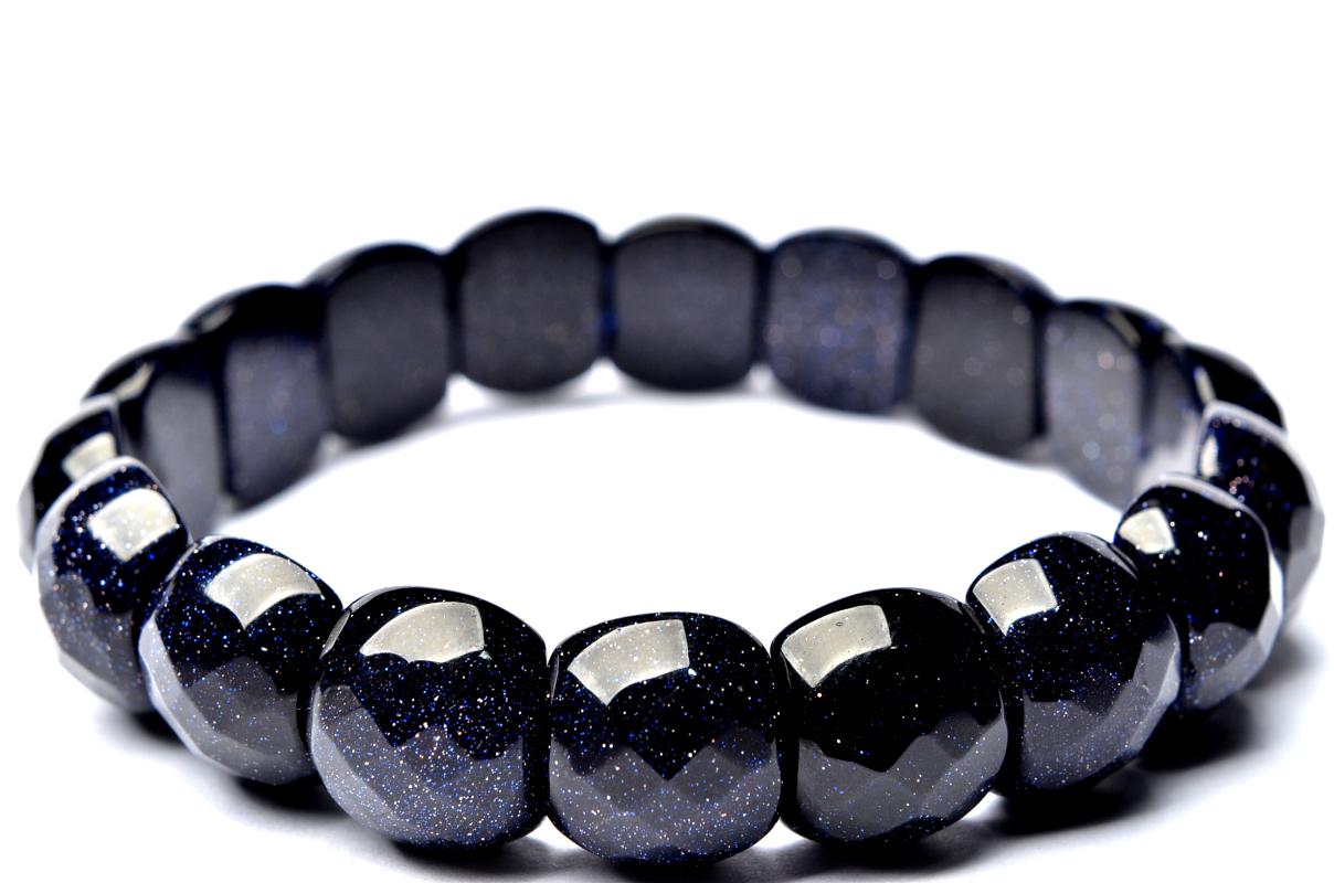 

Natural Golden sand Bracelets Geometry Long Beaded Stone/Bracelet Elastic Bangle