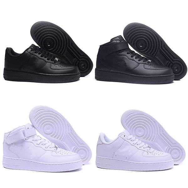 

Newest Airforce 1 Running shoes Wear resistant Classical Men Women All White Black Low High 1 one Sports Sneakers EUR size 36-45