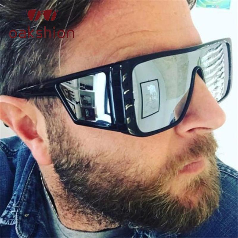 

oakshion Fashion Oversized Square Sunglasses Women Men One Piece Windproof Driving Sun Glasses Goggle Eyewear Male Shades UV4001