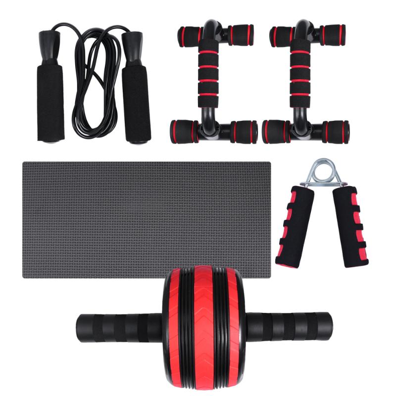 

1 Set AB Wheel Roller Kit Kneepad Equipment Fitness Set for Physical Training, Assorted color